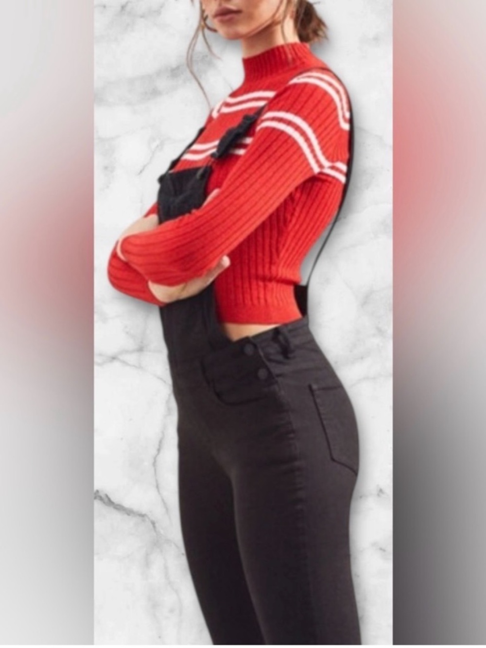 PacSun Women's Slim Denim - Leland Black Overalls - Picture 4 of 14